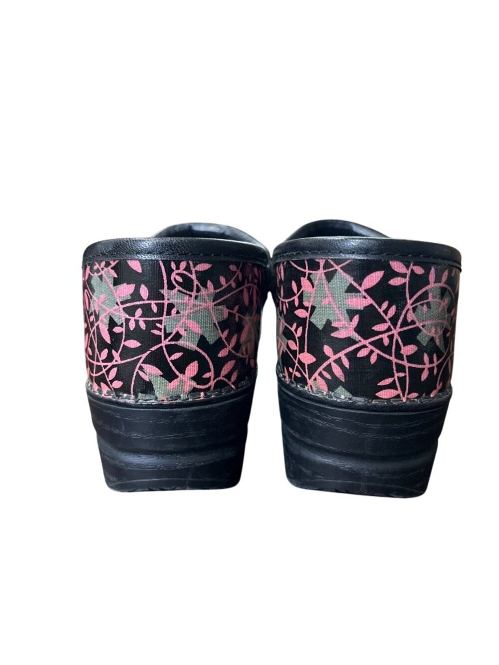 Dansko Womens EU 38 / US 7.5-8 Clogs Vegan Pink Floral Slip-On Nursing Comfort - Picture 4 of 10